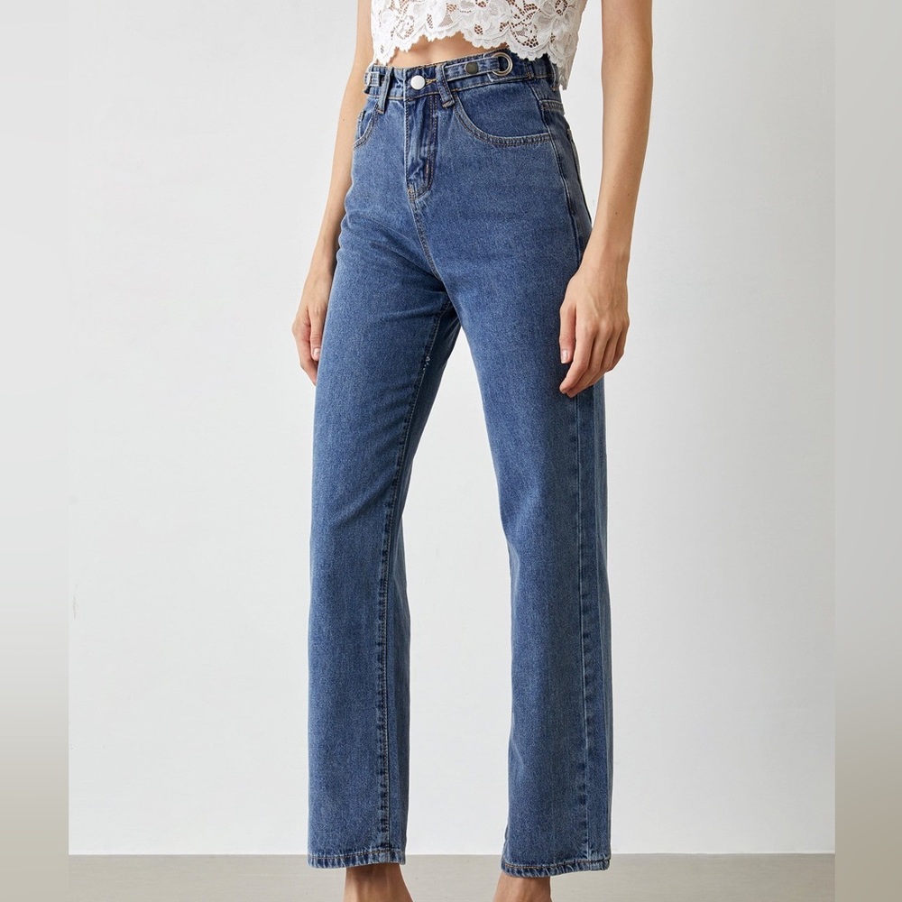 JING Jaycee Steel Blue Hight Waist Jeans | size: S